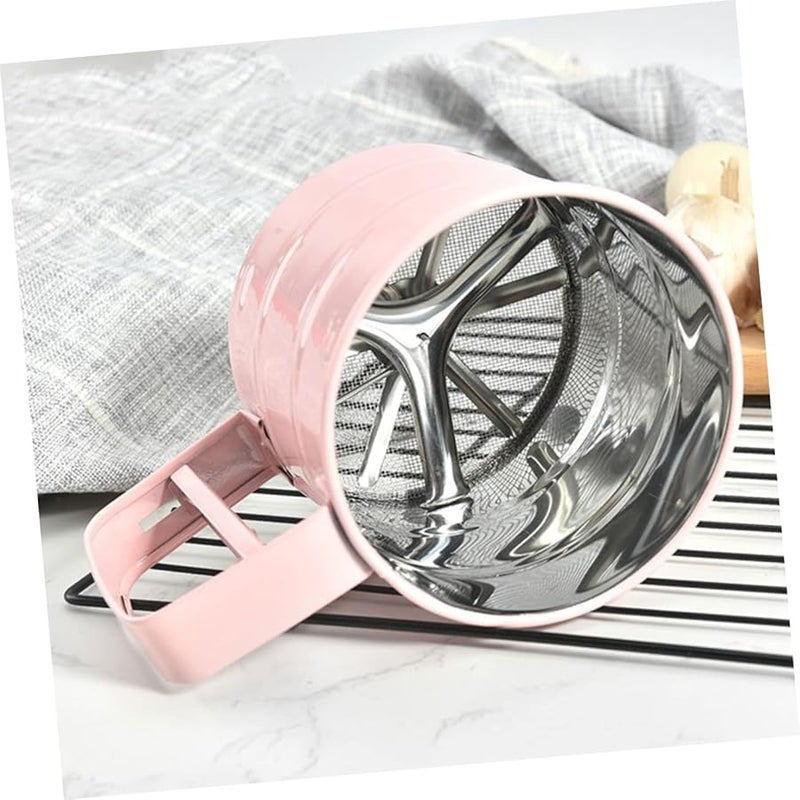 Stainless Steel Handheld Flour Sifter With Ergonomic Handle Manual Baking Sieve Strainer - Image 4
